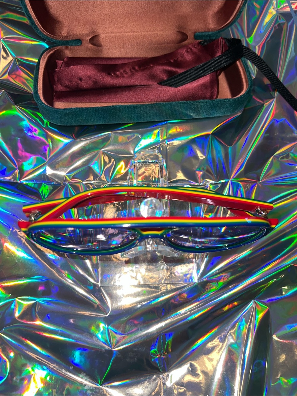 Gucci Multicolor Aviator Sunglasses - Blue/Red/Geeen/Yellow Size 57-14-145 - Picture 7 of 7